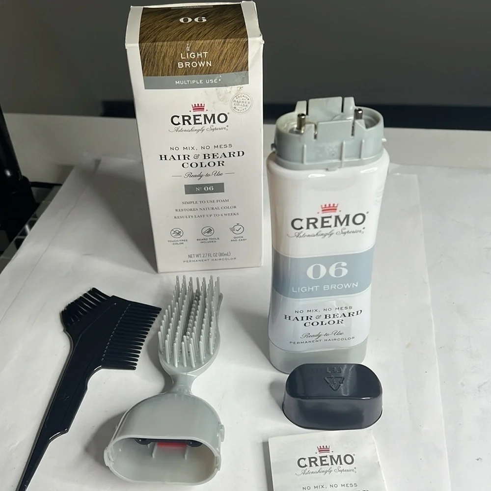 Cremo 06 Light Brown No Mix No Mess Hair and Beard Color New in Box